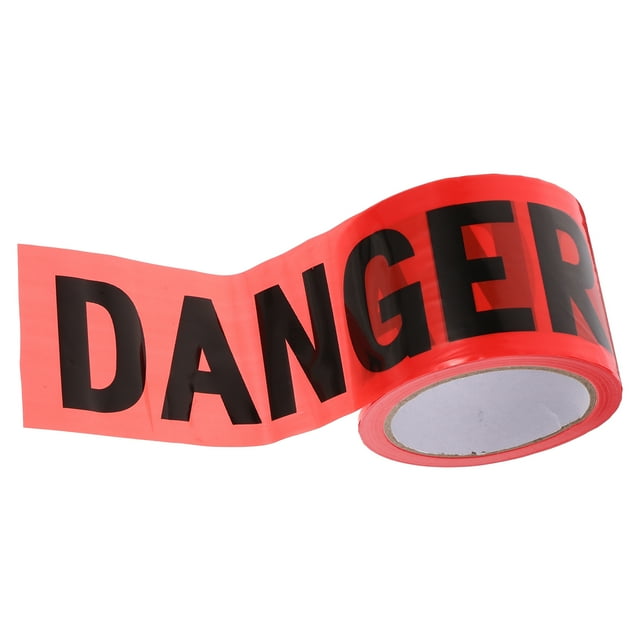 Non-adhesive Danger Tape for Crime Scene Caution Decor Halloween Safety Belt Red
