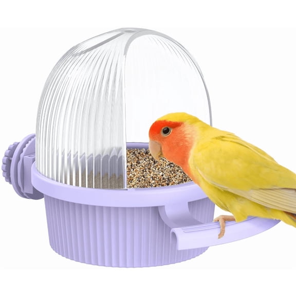 Non chaotic bird feeder with water dispenser, used for food and water bowls for parakeets, cockatoos, cockatoos, boogie birds, and love birds, a 4-inch long x 5.5-inch high birdcage feeder