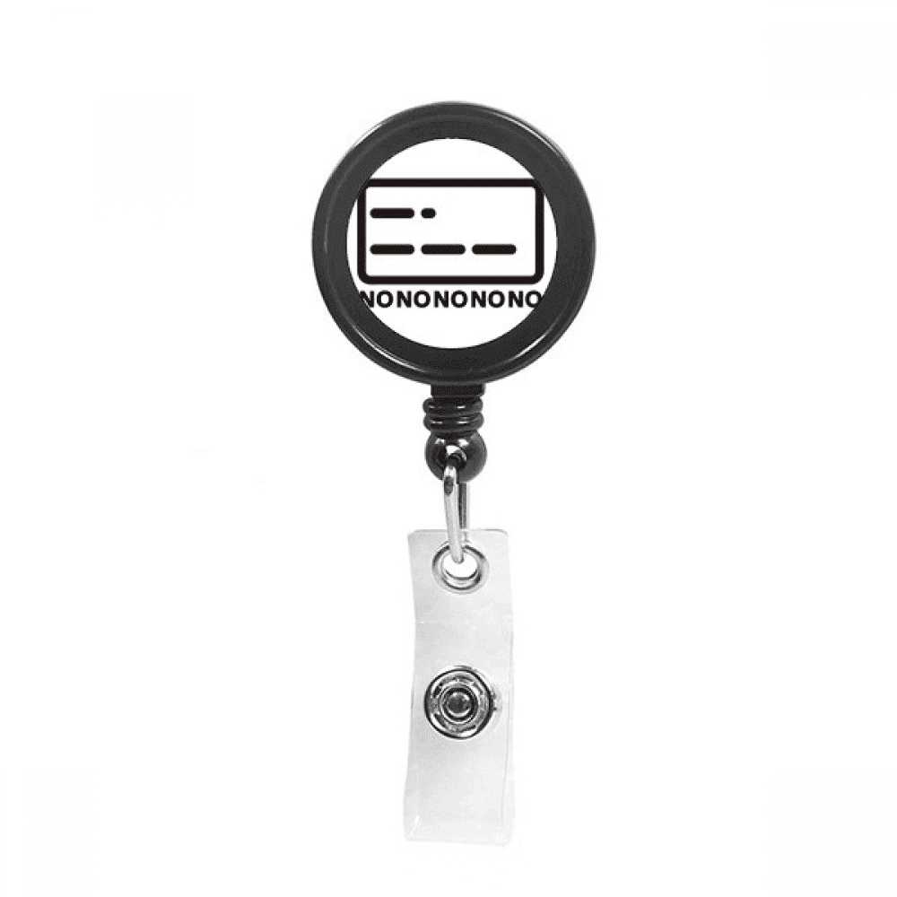 Non-dotted Line Representation Morse Code Retractable Keychain Badge Holder ID Badge
