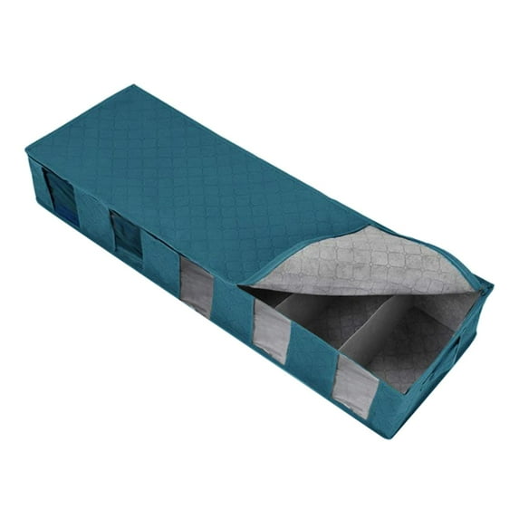Non-female fabrics under the bed Storage bag Clothes Organizer container Blue