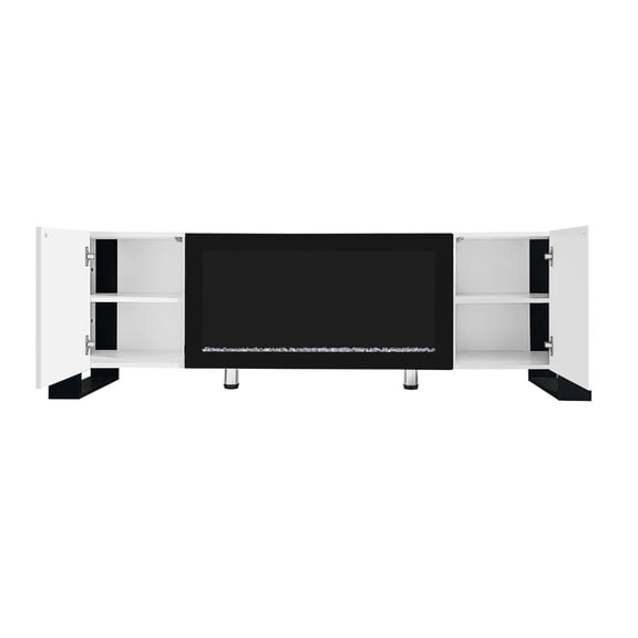 Non - flame Electric Fireplace, Ample Storage Space / TV Stand for 70 - 79" TVs in Home