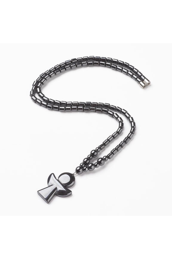 Non-magnetic Hematite Pendant Necklaces with Magnetic Clasps Angel 20.4 inch(52cm)