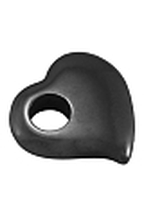 Non-magnetic Synthetic Hematite Pendants Heart Black wide 20mm long hole: 6mm about 20.5mm