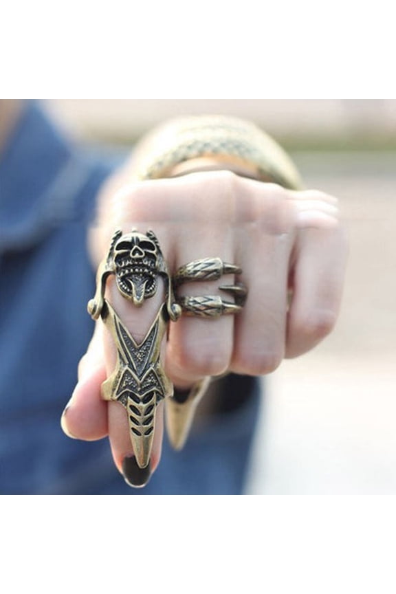 Non-mainstream Metal Retro Skull Joint Ring