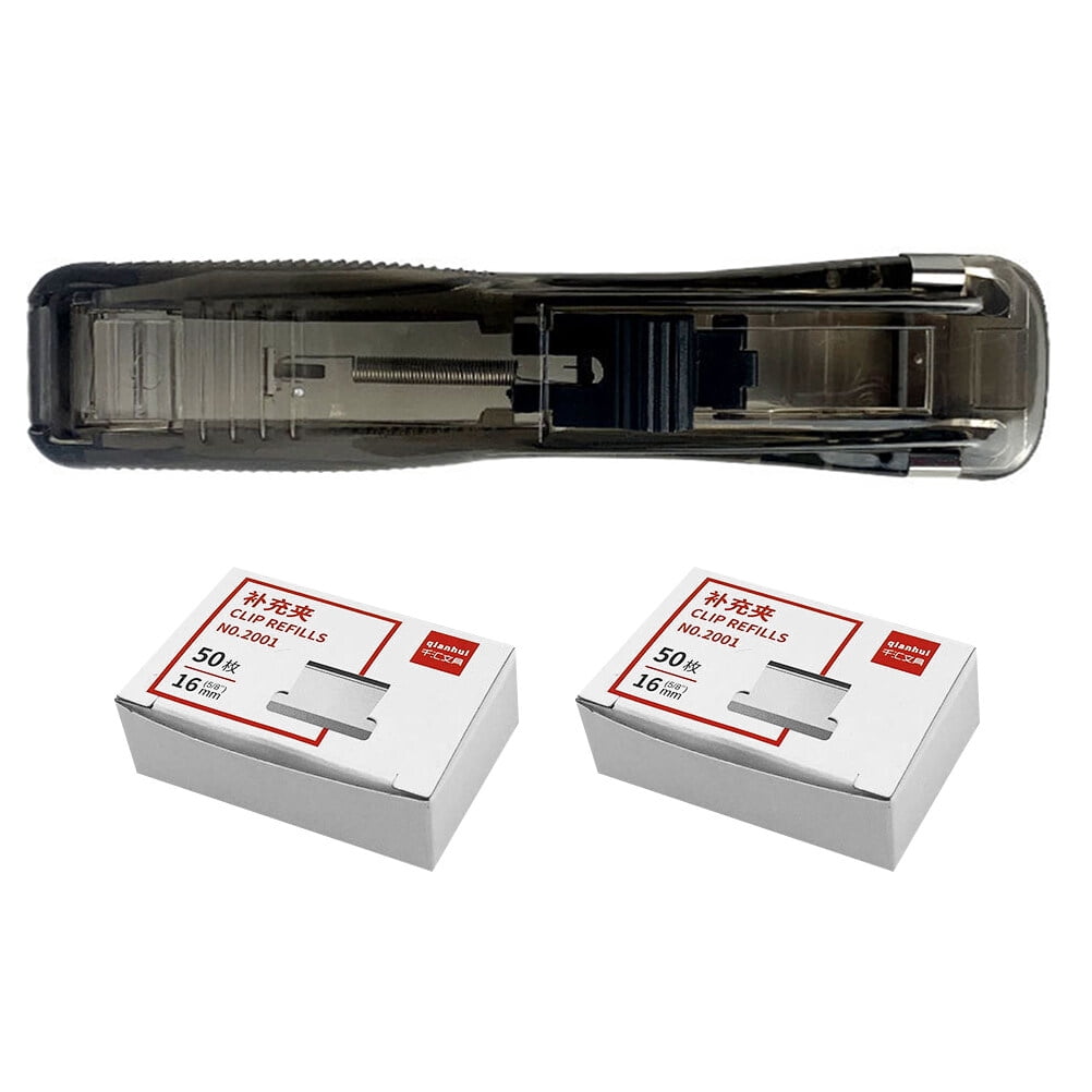 Non-marking Stapler Office Binder Clips Paper Dispenser Document ...