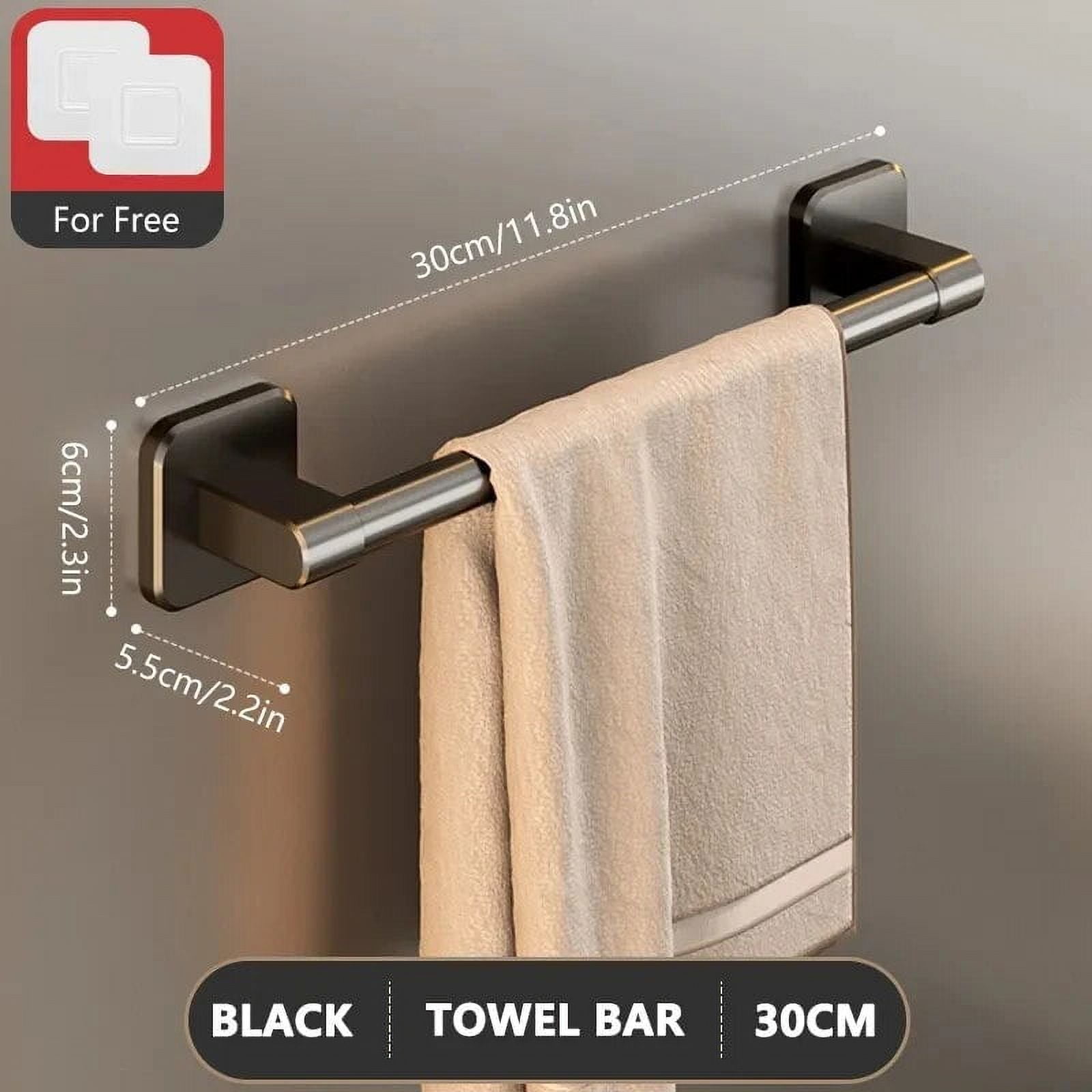 Non perforated suction cup wall mounted towel rack, bathroom storage ...
