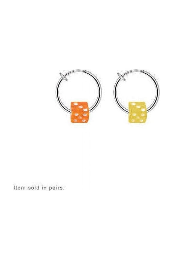 Non-piercing Spring Hoop with Dice Bead