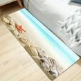 thumbnail image 1 of Non-skid Low Pile Sponge Foam Door Entry Rug for Bathroom Mat,Beach Starfish Conch Print Separate Tub Shower Skid Proof Long Rugs, Home Décor 3D Optical Illusion Non Slip Bath Mats 47 X 18 Inches, 1 of 6
