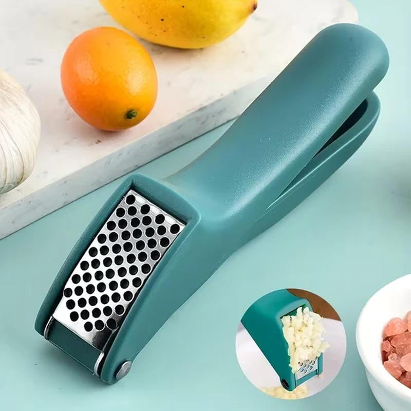 Non skinless manual stainless steel garlic press, household garlic puree tool, kitchen garlic squeezing tool
