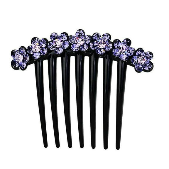 Non-slip 7 Teeth Hair Comb Fine Workmanship Rhinestone Flower Decor Wedding Hair Stick Hair Accessories