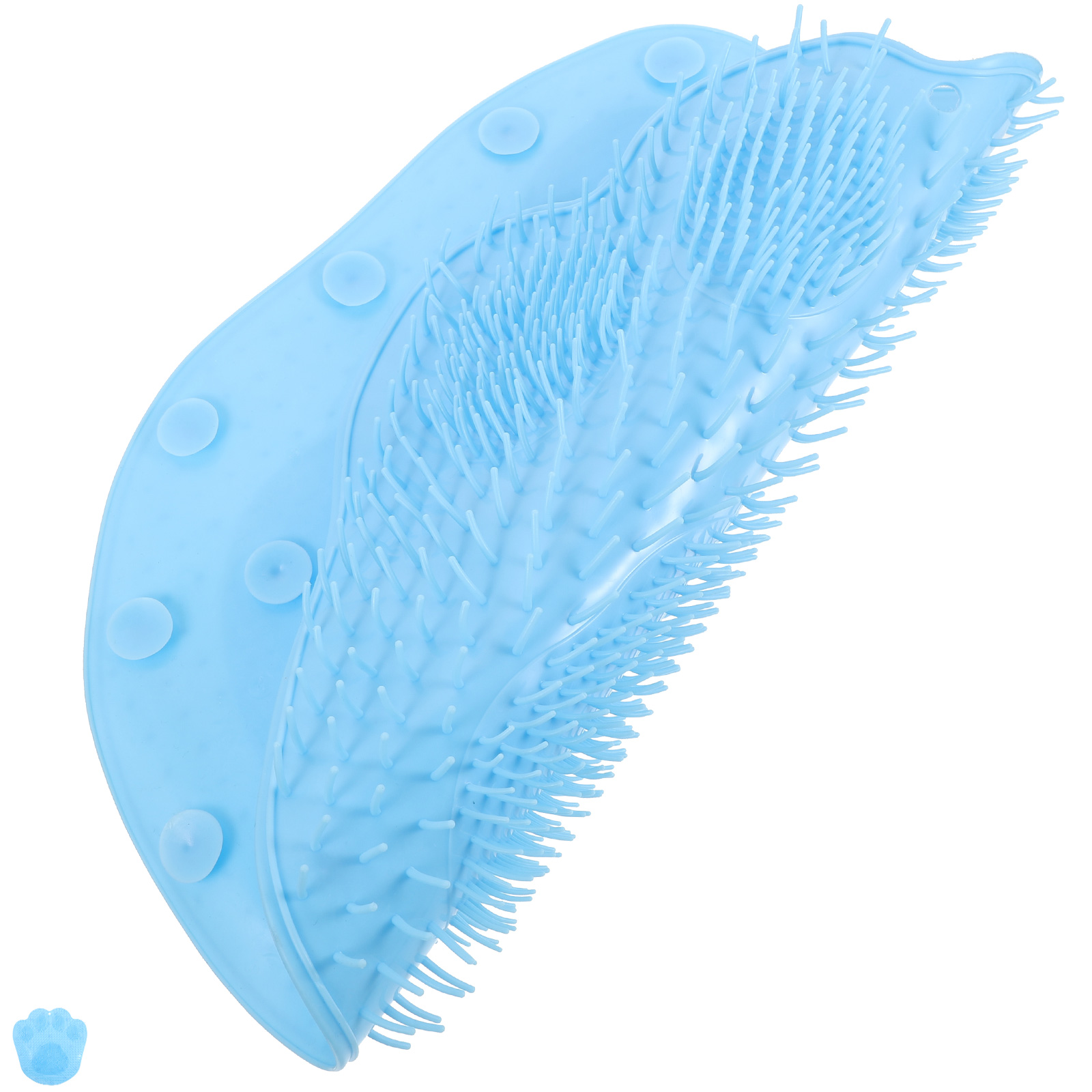 Nonslip Bath Mat Foot Scrubber Shower Wall Mounted Back for Massage