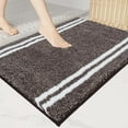 thumbnail image 1 of Non-slip Bathroom Rug 20" x 30" - Super Absorbent & Quick Dry Shaggy Microfiber Bath Mat, Machine Washable Plush Throw Rug for Bathtub, Shower and Sink, Brown, 1 of 6