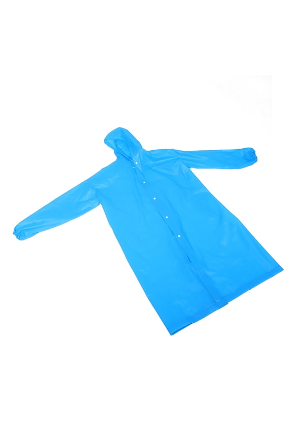 Heavy Duty Sky Blue Long Raincoat for Adults Waterproof Rain Protection