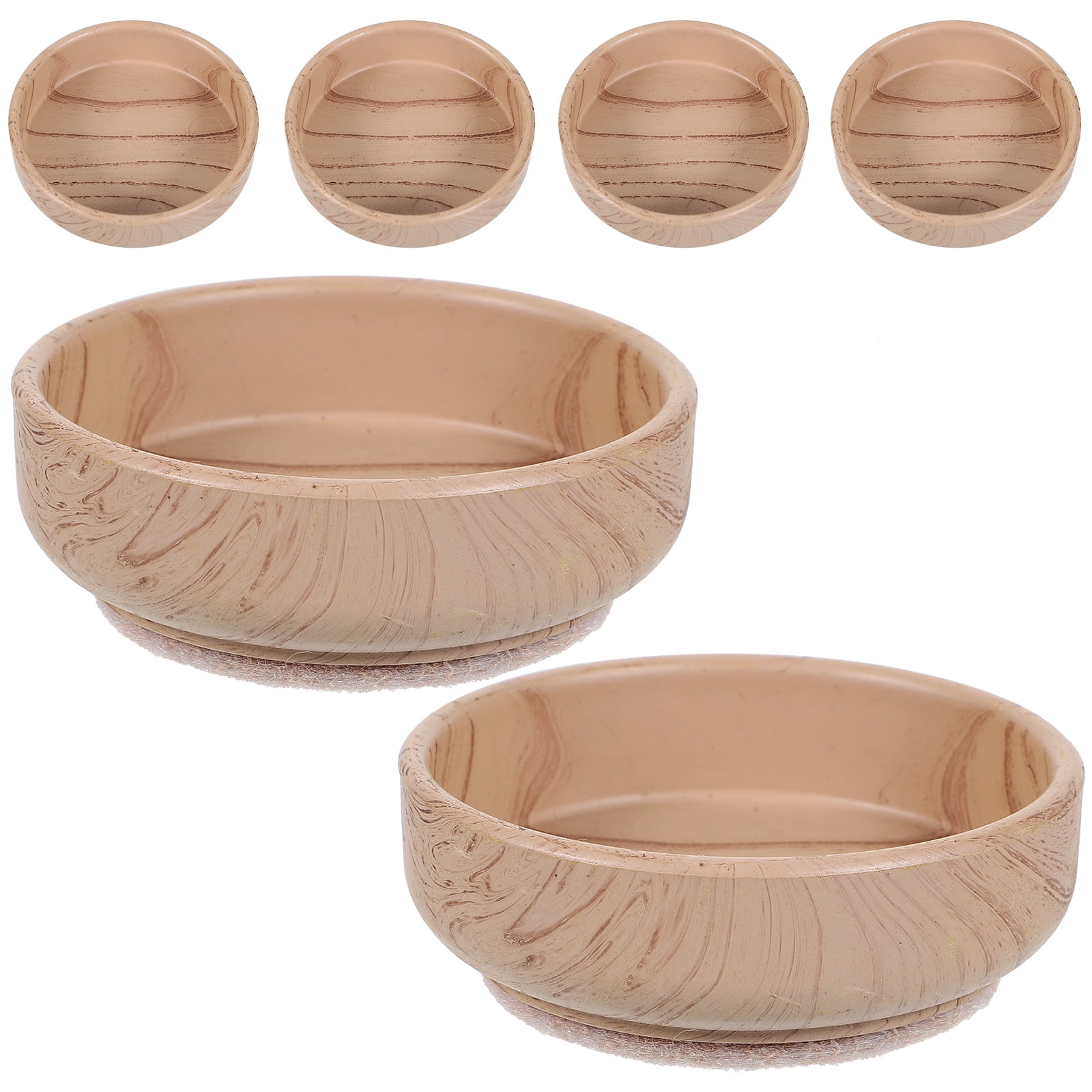 Nonslip Furniture Cups Wood Grain Foot Pads Wheel Stoppers Skid Floor