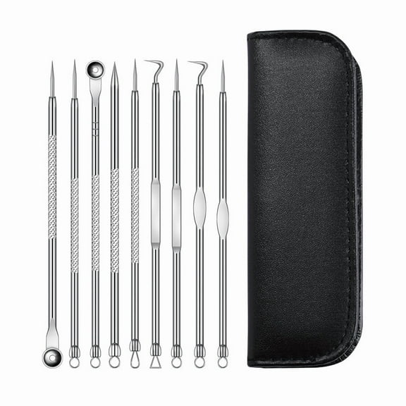 Non-slip Handle Design Blackhead Extractor Tool, Professional Pimple Popper Tool Kit For Safe And Controlled Removal Of Imperfections, Complete With A Compact Storage Case For
