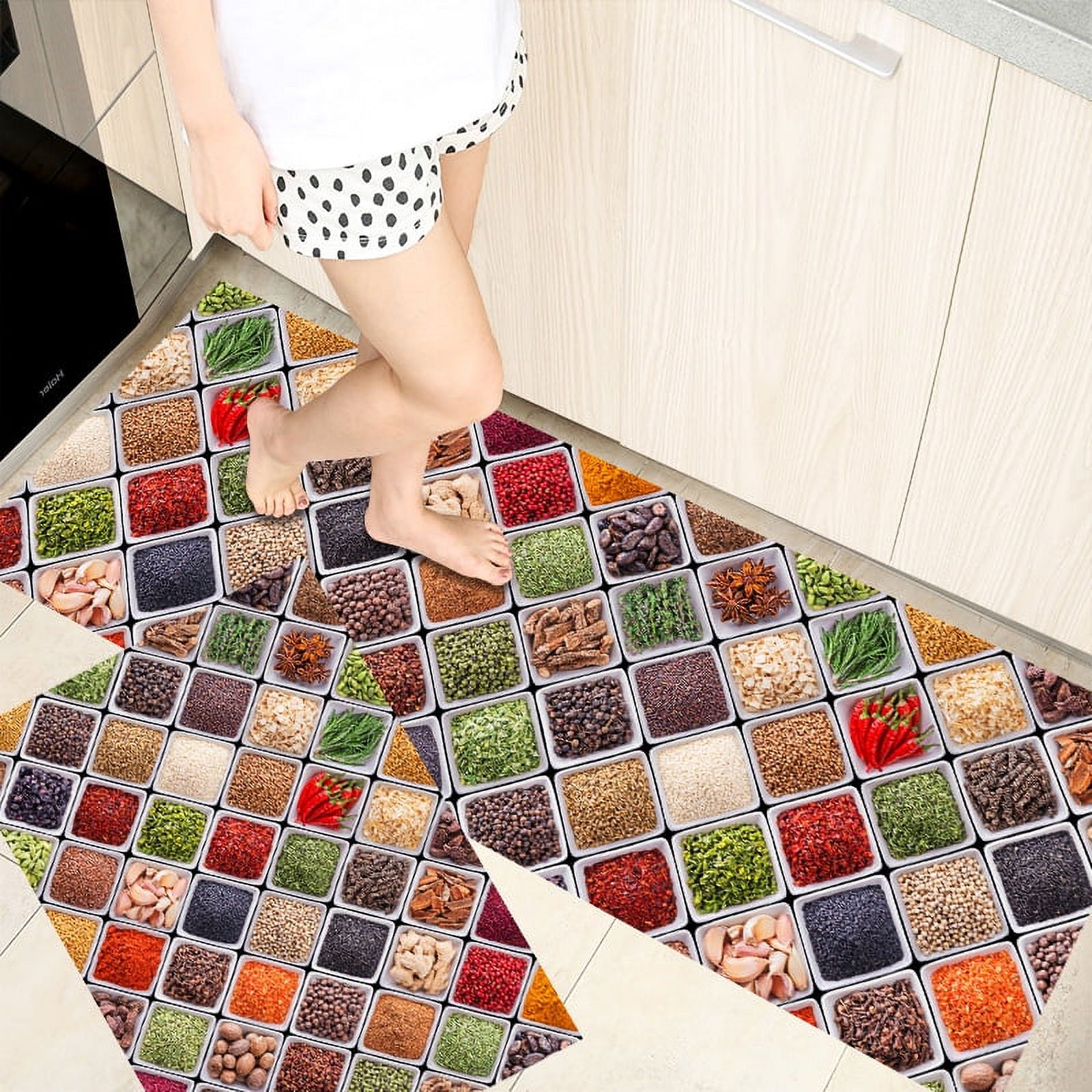 Nonslip Kitchen Mat Crystal Super Absorbent Floor Mats Kitchen Long