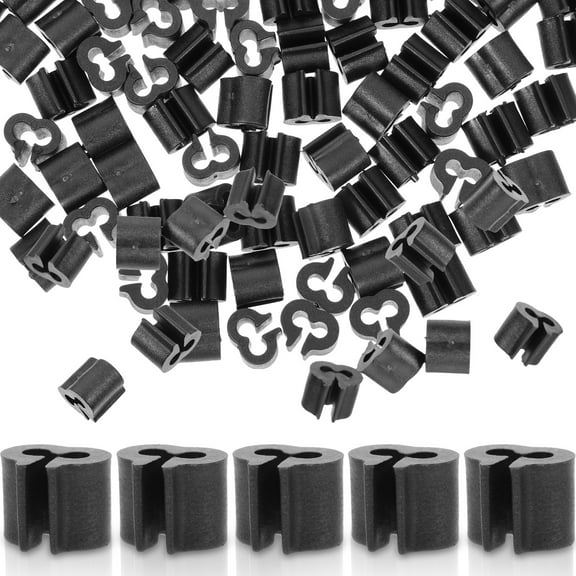 Non-slip Mat Bar Stool Floor Protectors Plastic Storage Shelves Black Furniture Legs Chair Foot Glides Pads Covers 100 Pcs