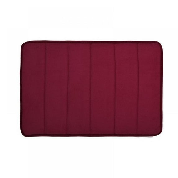 Non-slip Memory Foam Bath Mats Soft Absorbent Bathroom Rugs,20x32in,Win Red