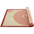 thumbnail image 1 of Non-slip Silicone Pastry Mat Extra Large with Measurements 36''By 24'' for Silicone Baking Mat, Counter Mat, Dough Rolling Mat,Oven Liner,Fondant/Pie Crust Mat（Red）, 1 of 5
