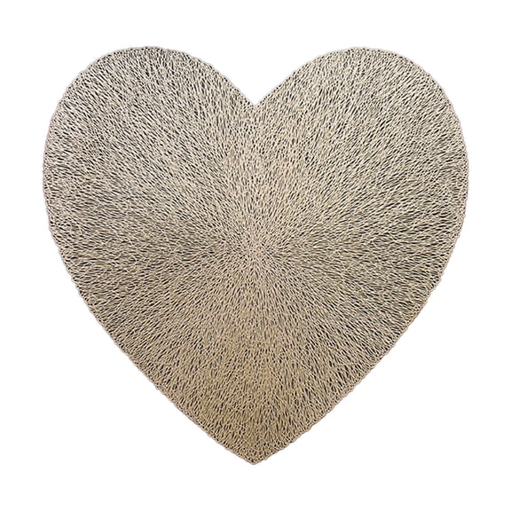 Non-slip heat-resistant pad, round anti-scald household PVC hollow western-style dining mat