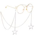 thumbnail image 1 of Non-slip popular metal glasses rope silver five-star pendant handmade glasses chain, 1 of 5