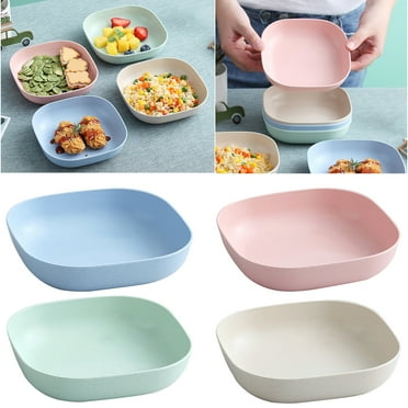 Non-stick Food Grade Plastic Salad Bowl, 5.7 Inch Mixing and Serving Bowl Unbreakable Lightweight Snack Bowl for Fruits, Dessert, Snack, Cereal