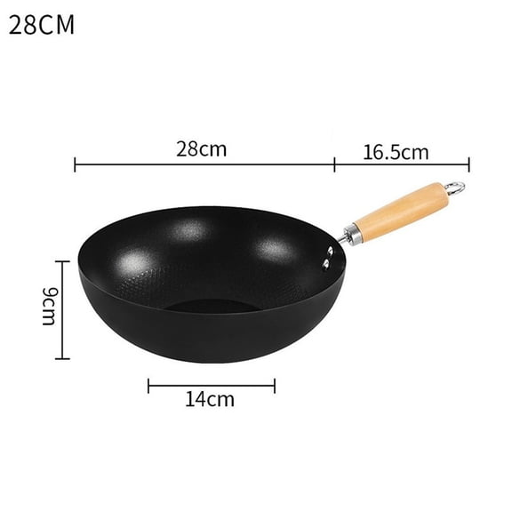 Non-stick Frying Pan for Flat Bottom Wok Iron Pots Kitchen Cookware 18-28CM
