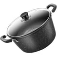 thumbnail image 1 of Non-stick Maifan Mineral Soup Pot with Lid, Large Iron Stockpot for Stewing and Boiling, Double Handle Cooking Pot Suitable for Soups, Porridge, and Stews in Home Kitchen, 1 of 9