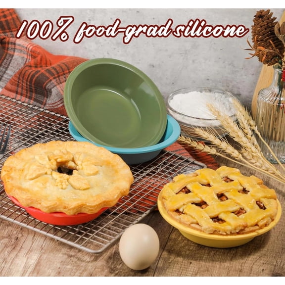 Non-stick Small Tart Quiche Dish for Baking, 5 Inch Silicone Mini Pie Pans