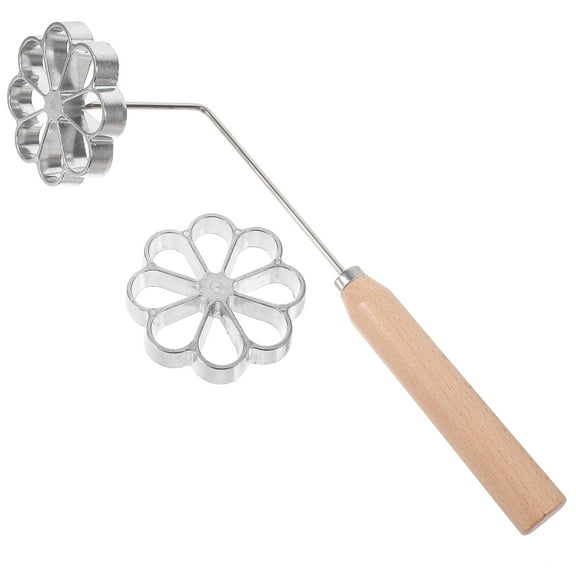 Non-stick Spoon Snack Mold Fried for Kitchen Cooking Utensil Roasting Pan Wreath Wood Handle Tools