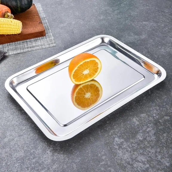 Non-stick Stainless Steel Cookie Tray, 1 Count Baking Pan, Easy to Clean and Dishwasher Safe Baking Tray for Independence Day, Halloween, Weddings, Birthdays, Non Stick Bakeware