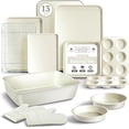 thumbnail image 1 of Non-stick stackable baking set - Luxury heavy-duty, durable, easy release baking set, cream color, 13-piece set, 1 of 4