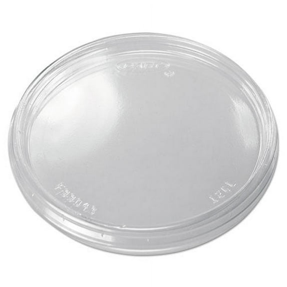 Non-Vented Cup Lids, Fits 10 oz to 14 oz Hot Cups/6 oz to 8 oz Food Containers/6 oz Bowls; Plastic, Clear, 1,000/Carton