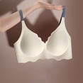 thumbnail image 1 of Non-wired Top Women's Underwear No Steel Ring Pure Color Comfortable Upper Support Sling Adjustable Beauty Back Bra Thin Section Lingerie, 1 of 7