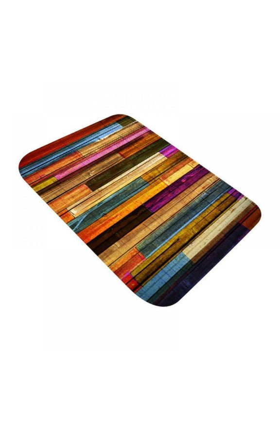 Non-woven Fabric Flannel Thickened Non-Slip Backing Bath Rug Home Kitchen Floor Mat,Multi-size