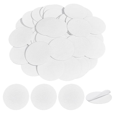 Non-woven Felt Fabric Self-adhesive for DIY Crafts Flat Round White 76x1mm diy