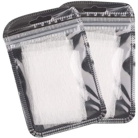 Non-woven Nail Silk Glass Tips Form Gel Fiber Extension Art Fiberglass Nail Tips for Acrylic Nails Clear (white-2, One Size)