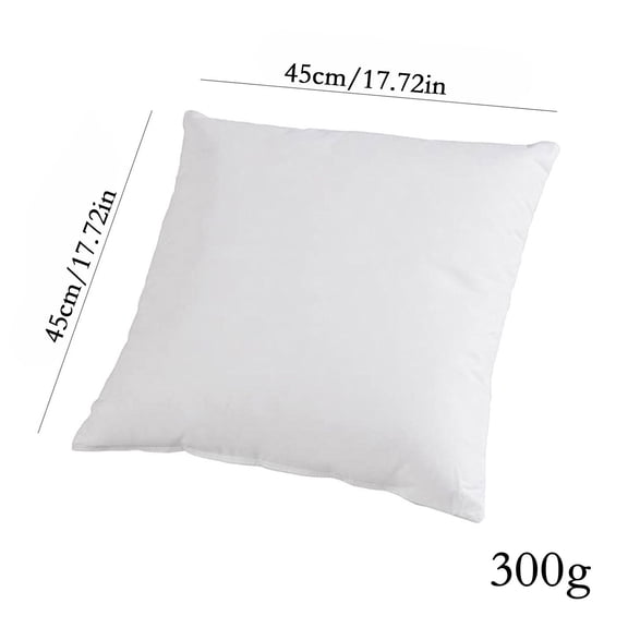 Non-woven Pillow Insert with Cotton Filling and Vacuum Packaging for Sofa, Bed, Chair, Cushion Cover, and Home Decor, 17.72 X 17.72 In