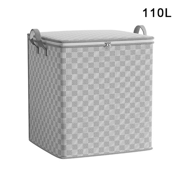 Non-woven Quilt Storage Bag With Lids Zipper Foldable Clothes Quilt Bins
