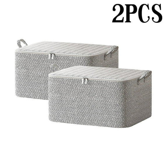 Non-woven Zipper Storage Bags, Closet Organizers and Storage Box, Moving Quilt Storage Basket Travel Large-capacity Clothing Storage Bag Suitable for Seasonal Storage to Save Space