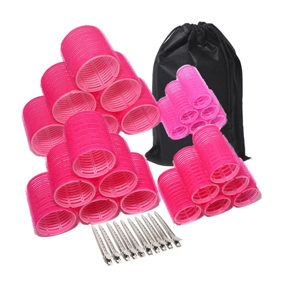 NonHeat Curling Tool 6PCS Hair Rollers With Metal Hair Clip For Long to Short Hair Styling Essential Quick Hairstyle Use