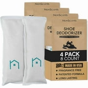 NonScents Shoe Deodorizer 4-Pack (8 Units) - Odor Eliminator for Athletic Accessories