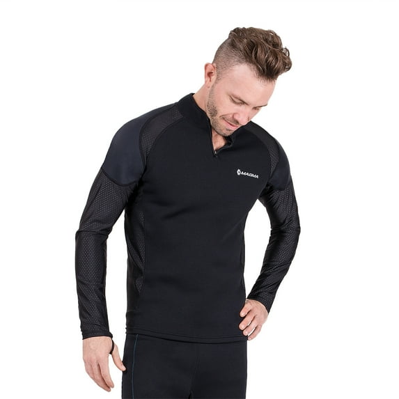 NonZero Gravity Men's Sauna Shirt | Long Sleeve Weight Loss Jacket | Neoprene Fitness Top For Waist Training And Thermal Shapewear (Black, 2X-Large)