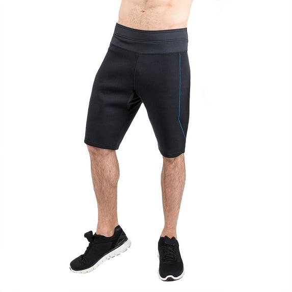 NonZero Gravity Men's Slimming Workout Shorts, Hot Sauna Suit Shapers for Fat Burning, Targeted Weight Loss, Fitness & Body Shaping (Blue, 3X-Large)
