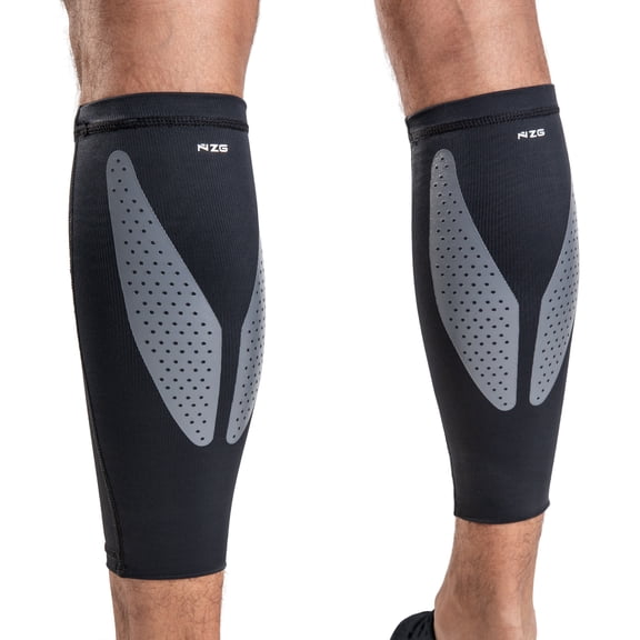 NonZero Gravity Titanium Therapy Running and Pain Relief Calf Compression Sleeves (X-Large)