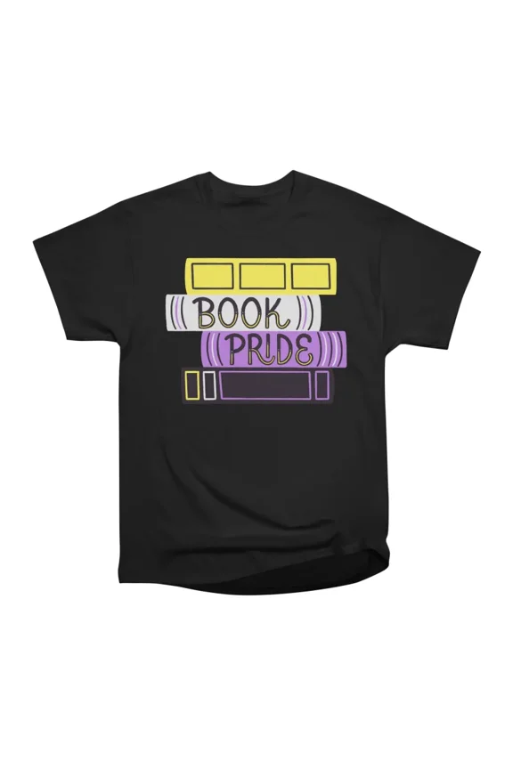 Nonbinary Book Pride T-Shirt Tee Gift For Him Merch For Her Apparel For Friend