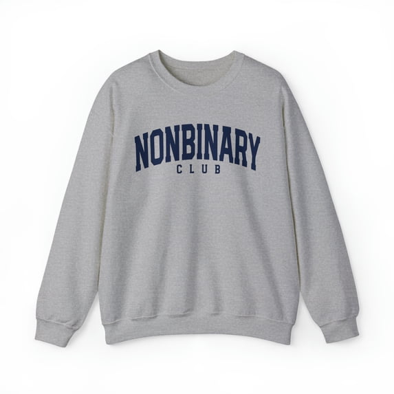 Nonbinary Club Sweatshirt, Gifts, Crewneck