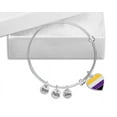 thumbnail image 1 of Nonbinary Flag Heart Retractable Charm Bracelets, 1 of 2