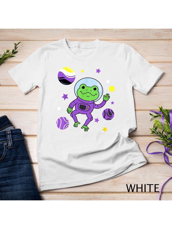 Nonbinary Pride Frog In Space Nonbinary Unisex T-shirt