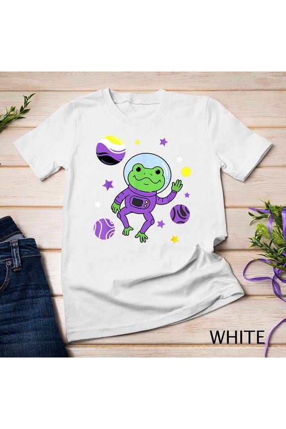 Nonbinary Pride Frog In Space Nonbinary Unisex T-shirt